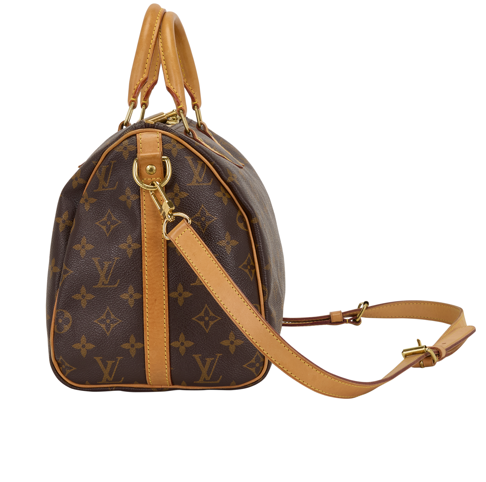 Speedy Bandouliere 30, &pound;825, Handbags, Brown, Canvas, Bottom view